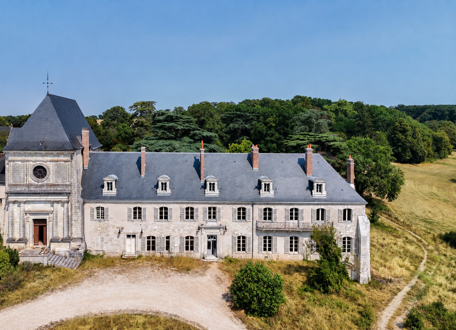 A Former Benedictine Abbey with an 18th-Century Château and Abbey Church Is for Sale in France’s Loir Valley