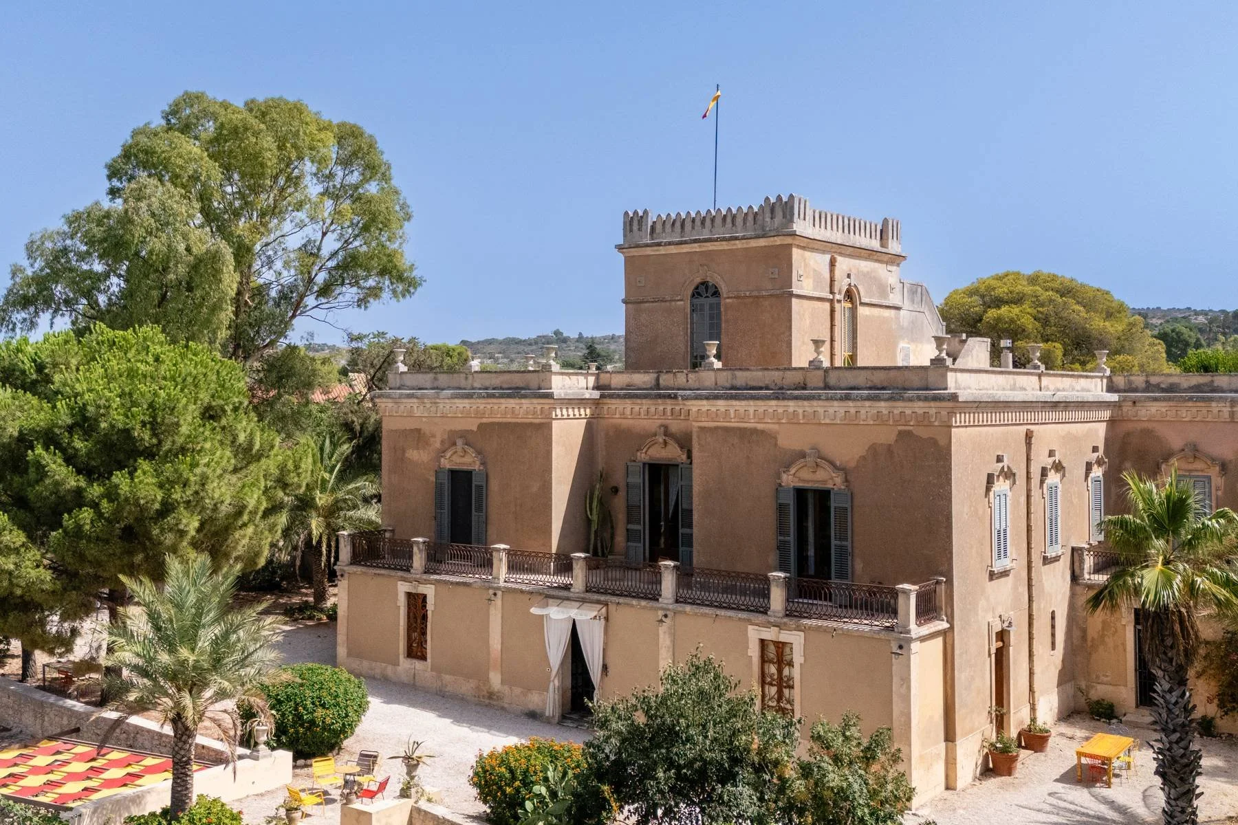 In the Sicilian Countryside Near Noto, a 19th-Century Aristocratic Summer Residence Overlooking the Mediterranean