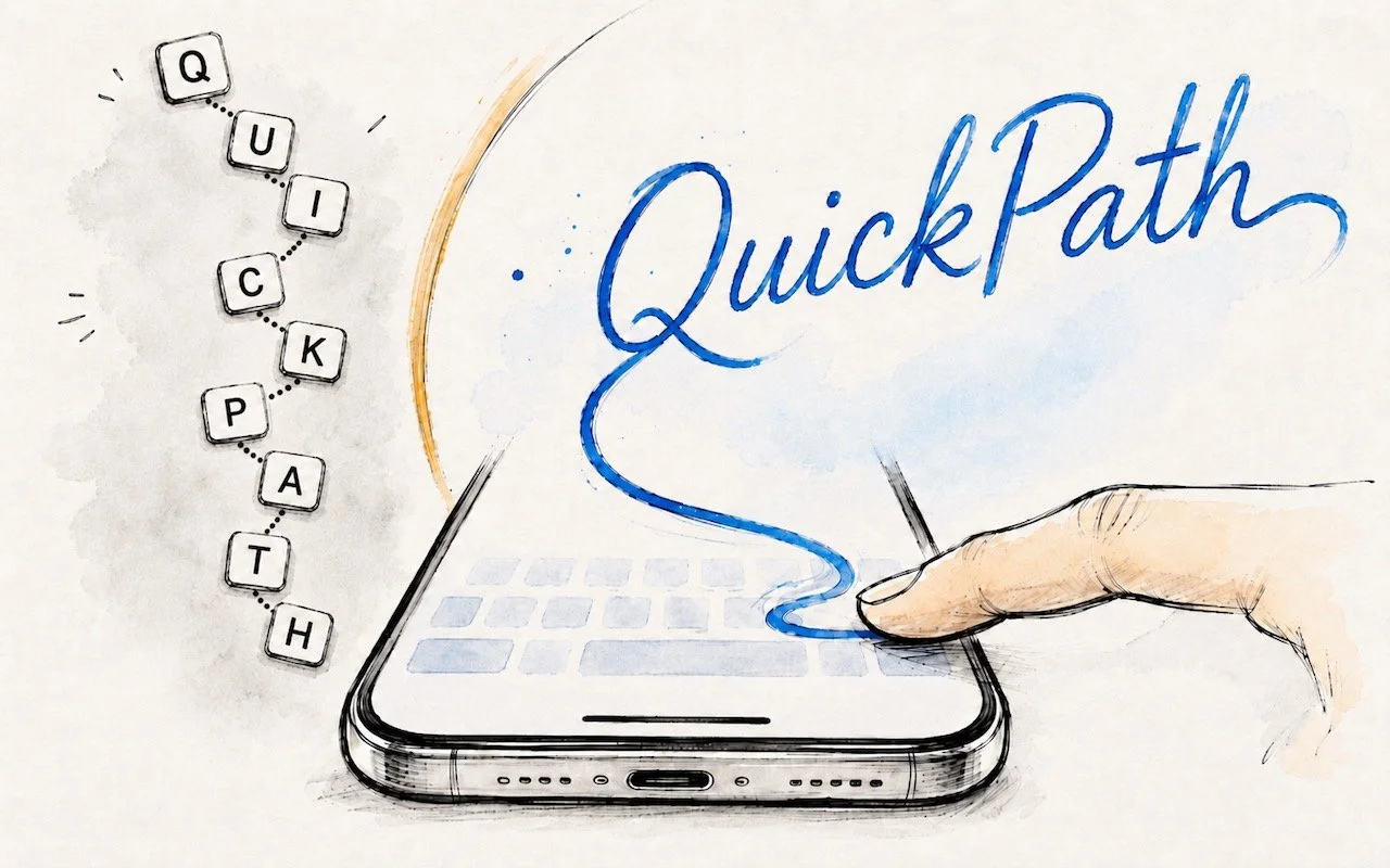 Try Swipe Typing with QuickPath on the iPhone