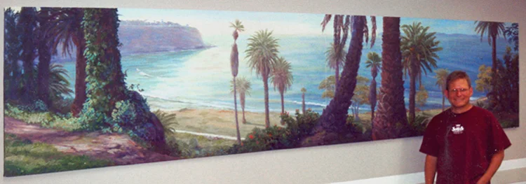 “Paseo del Mar park”, 4X16’ mural, acrylic on canvas
