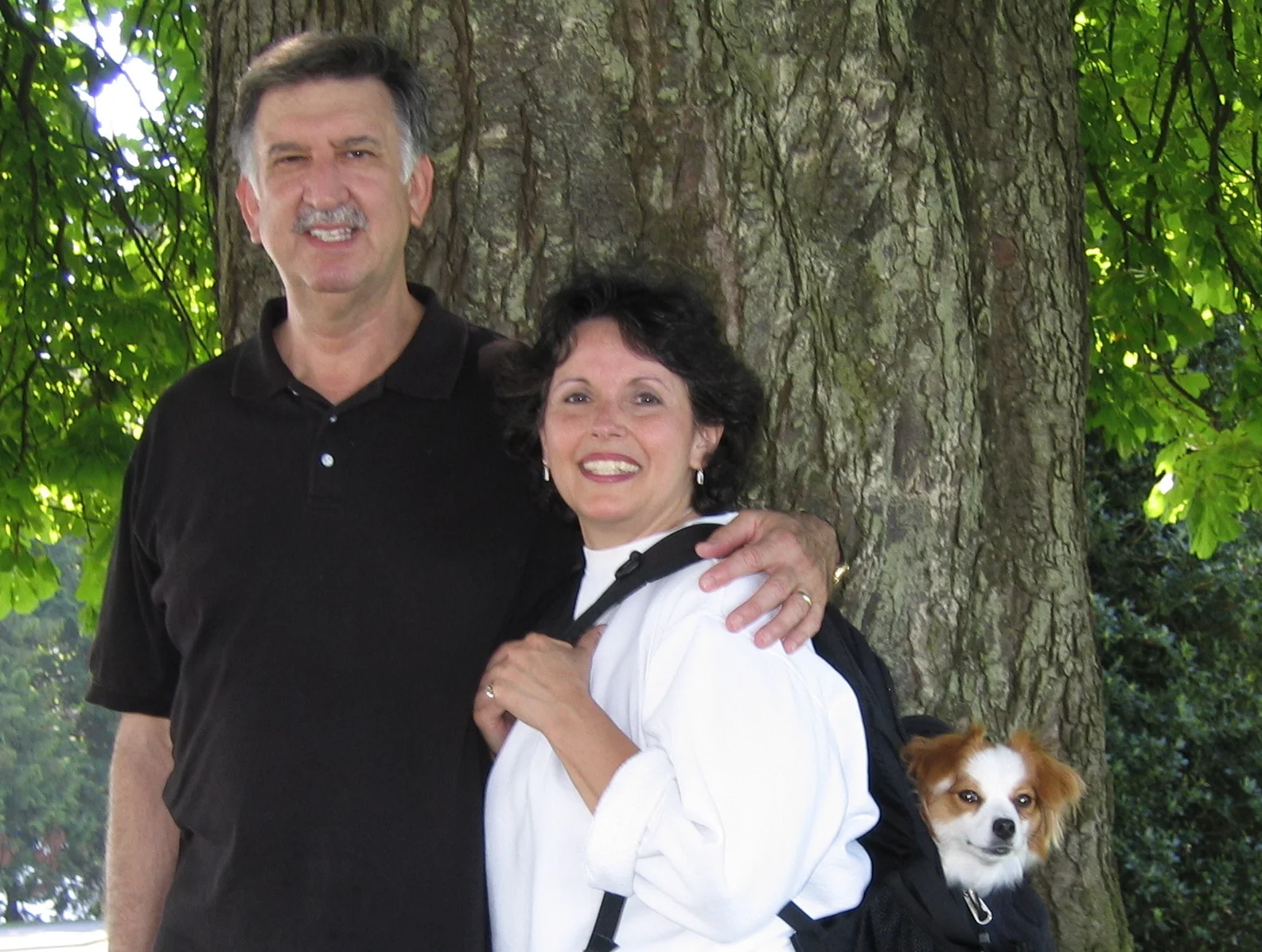 Nolan & Julia with travel companion Nima.