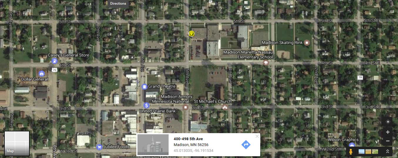 Map for Madison Classes