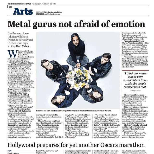 That's why we love 'em. @rodericko_yahtez talks to @deafheavenband for @sydneymorningherald 🖤