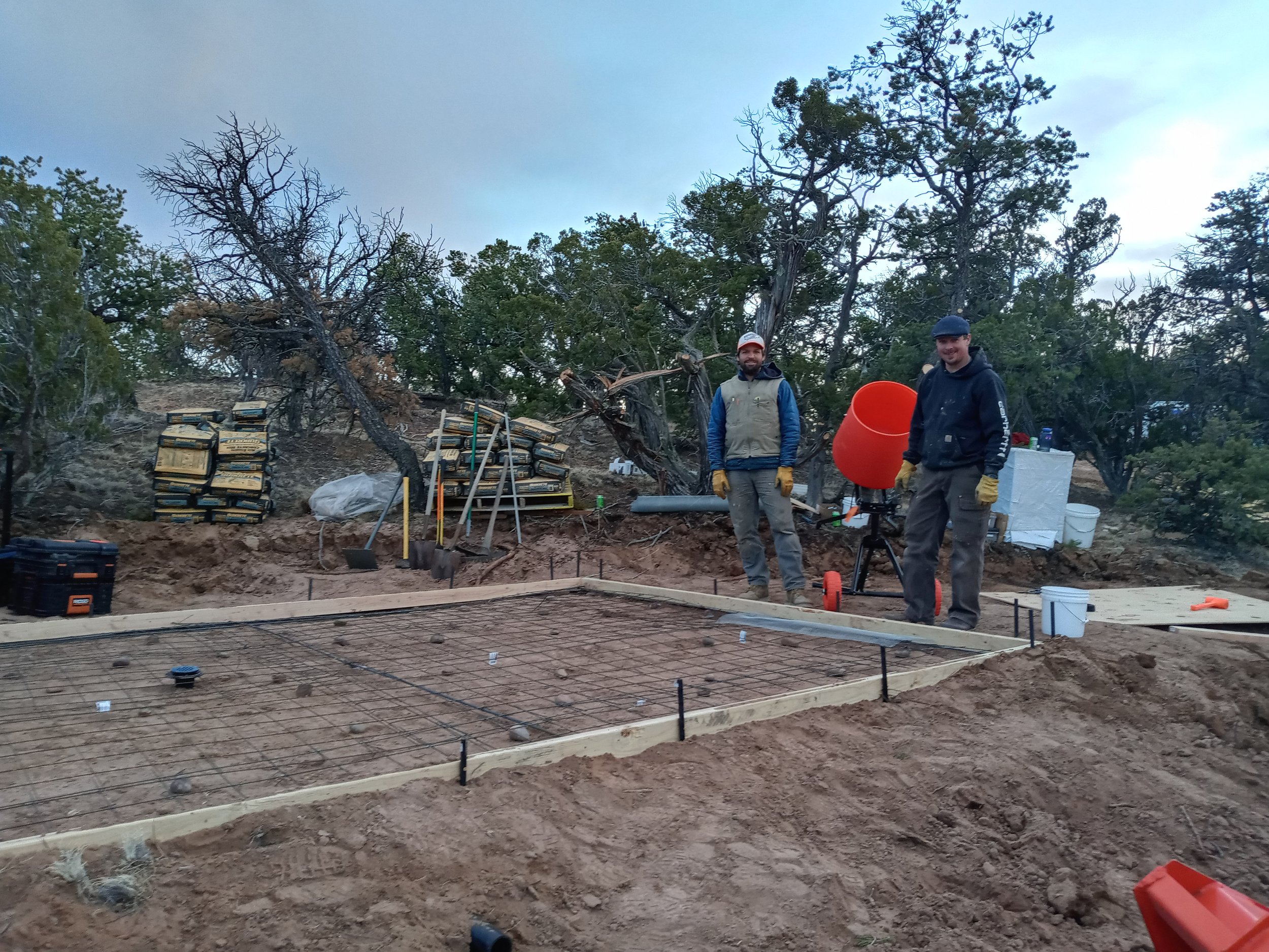 sauna construction begins.jpg