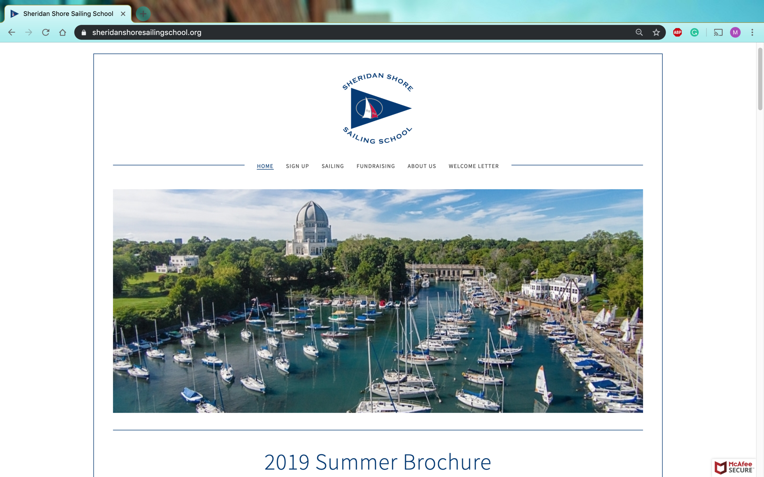 Sheridan Shore Sailing School website