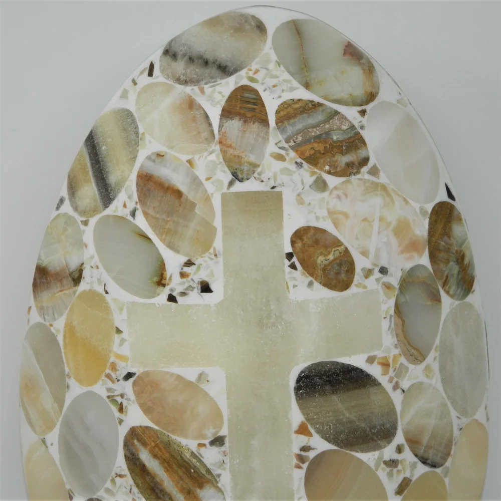 Mosaic Onyx Lamp With Cross Dulce
