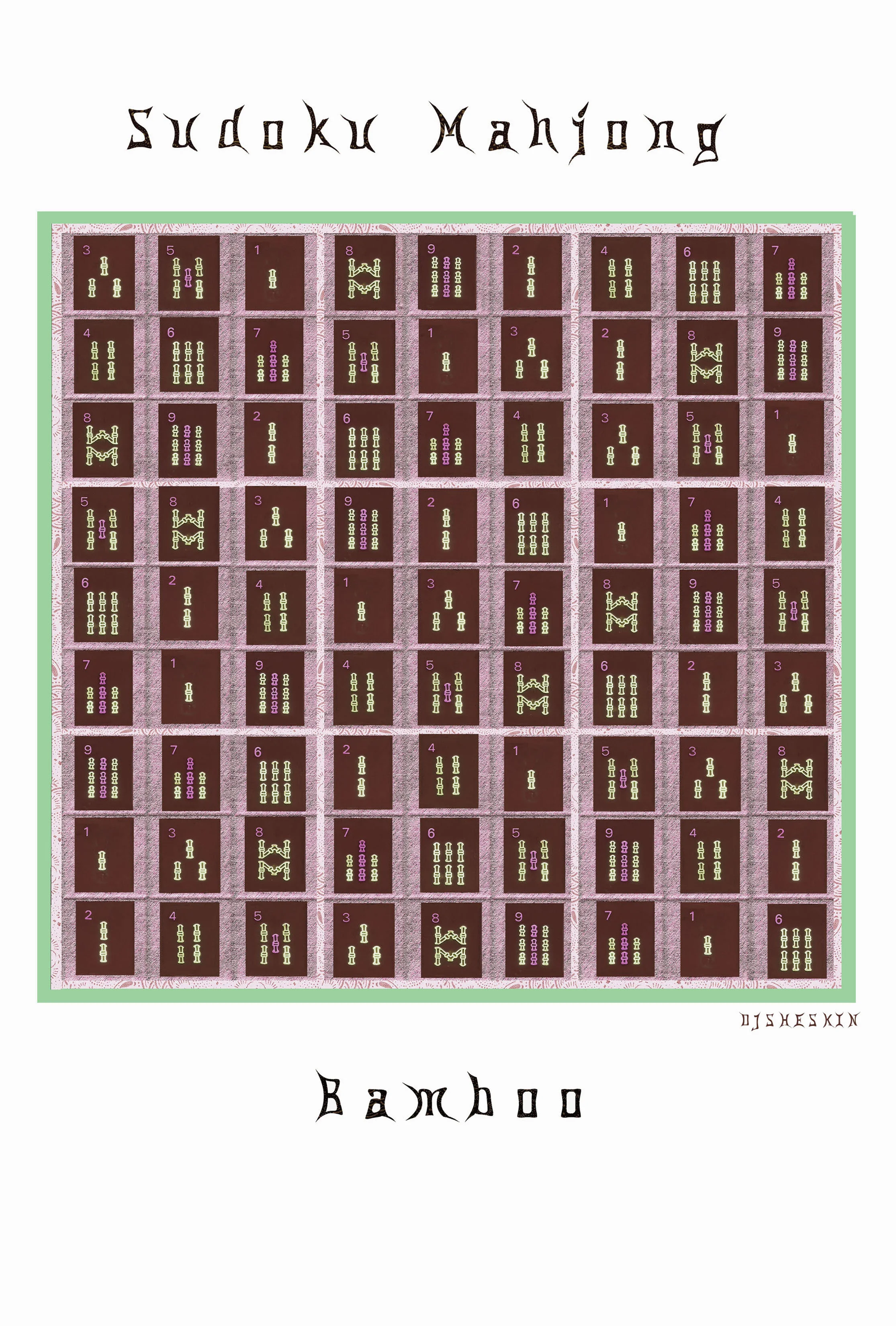 Sudoku Mah Jong Bamboo 351b.jpg