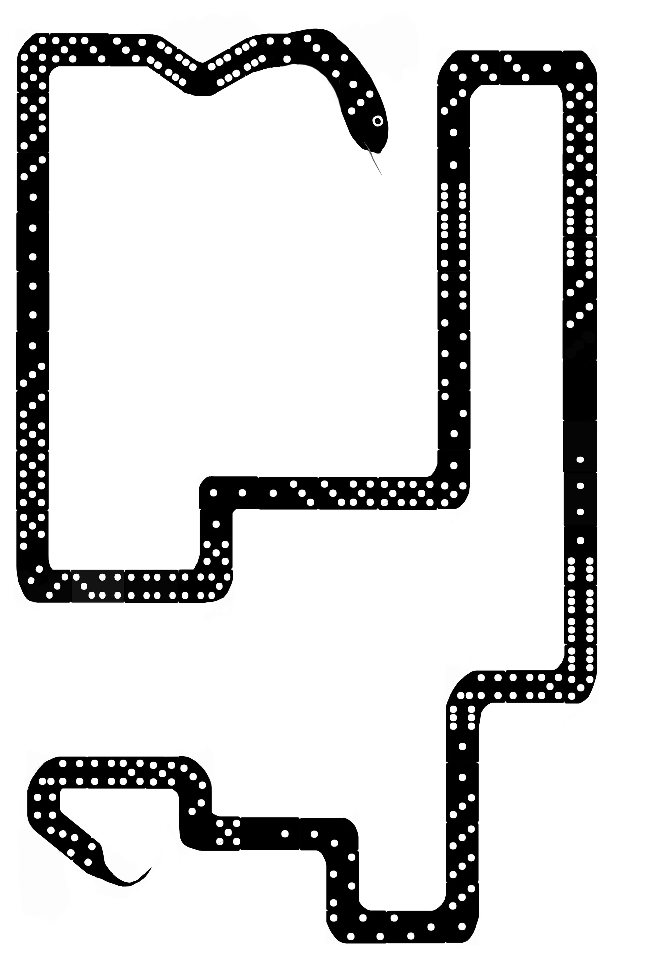 dominoes game 1 black and white with snake.jpg