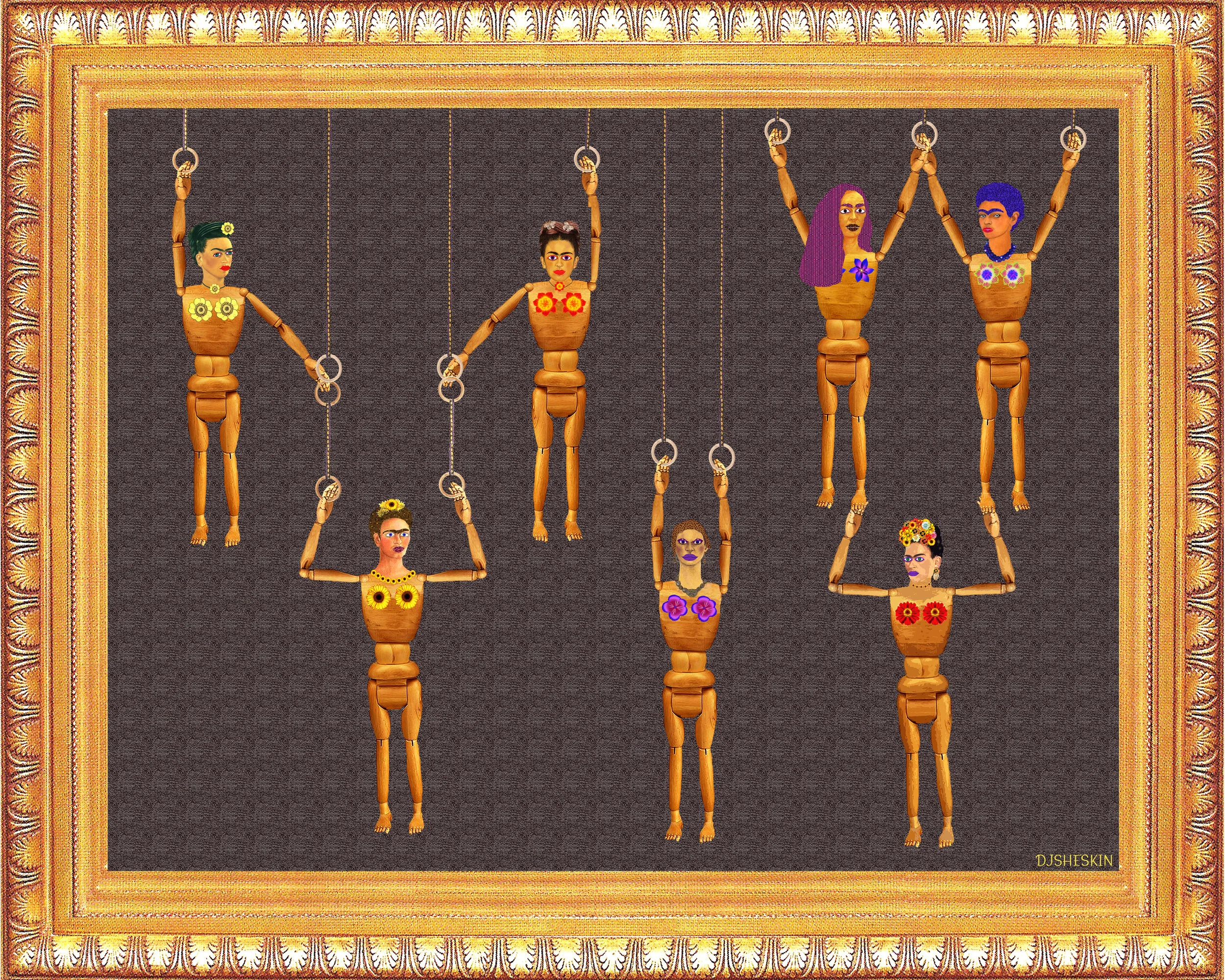 Seven Frida Kahlos Hanging in a Gallery1.jpg