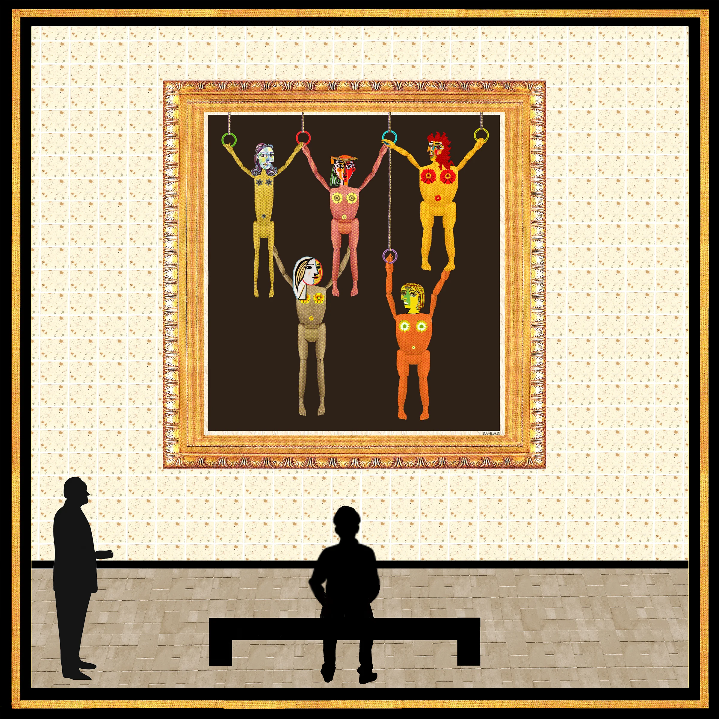 Five Picassos Hanging in a Museum.jpg
