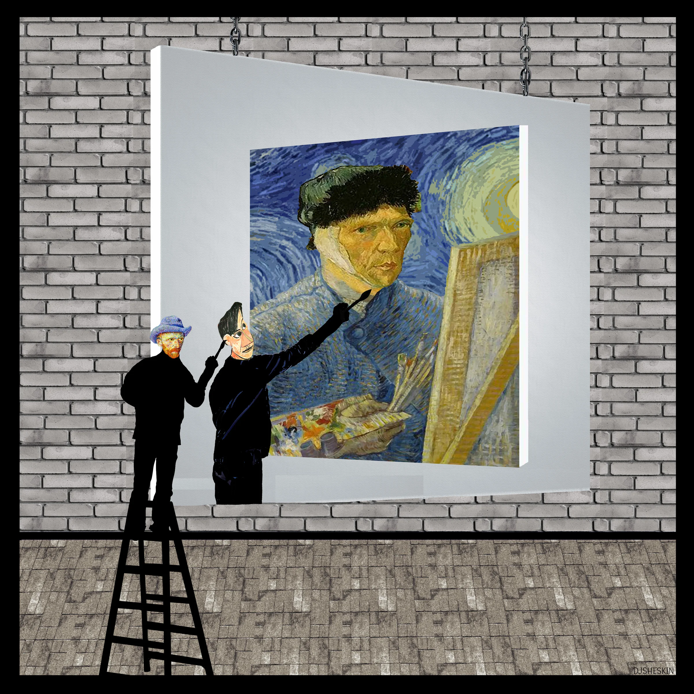 Van Gogh Painting Picasso Painting a Van Gogh.jpg
