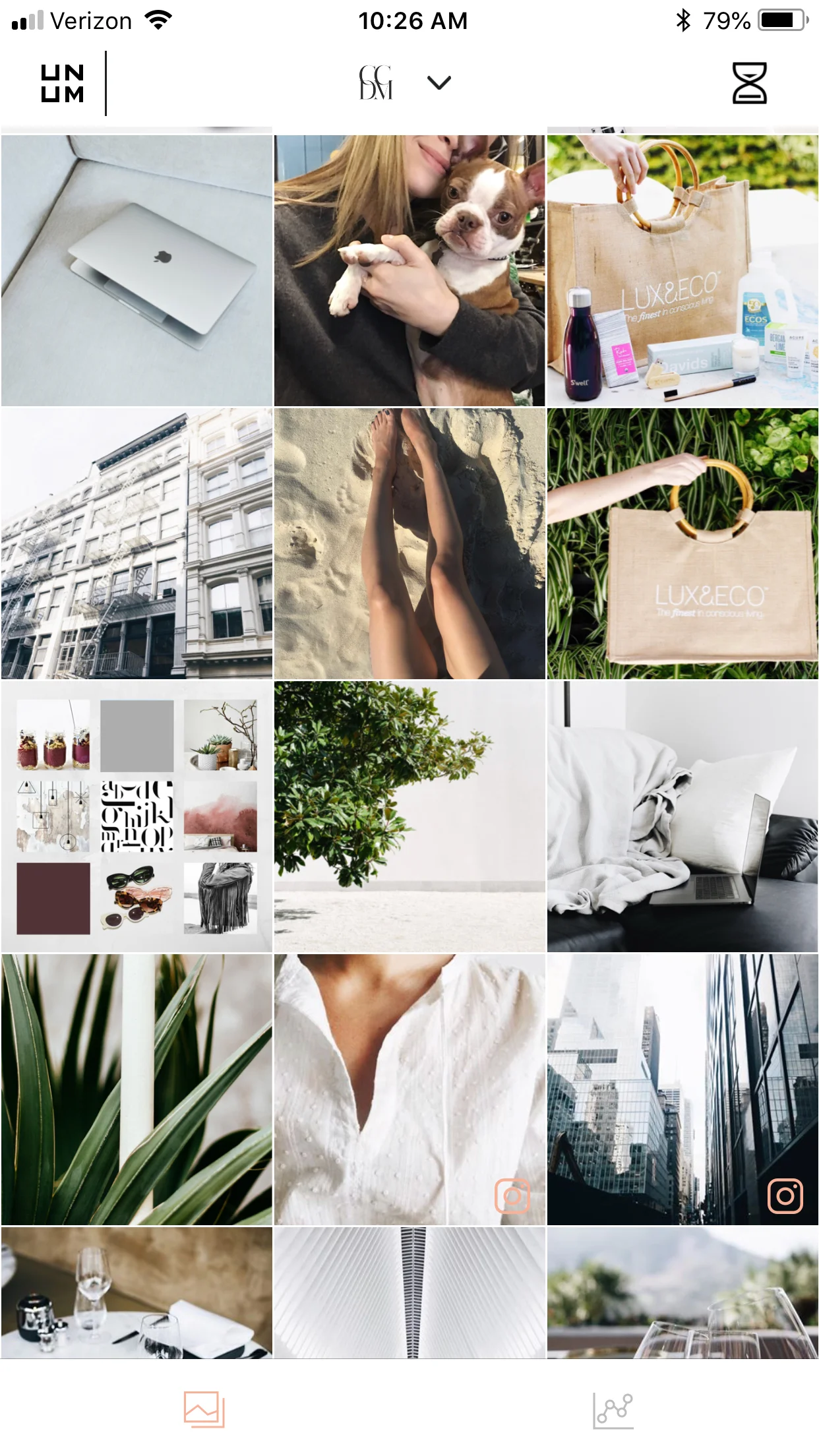 The UNUM phone app planning for my person IG