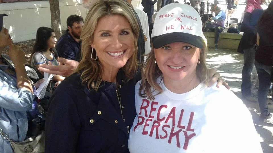 Ashleigh Banfield of CNN with Christy Heiskala, Victim Advocate #RecallPersky march 