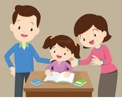 爸爸陪女兒讀數學