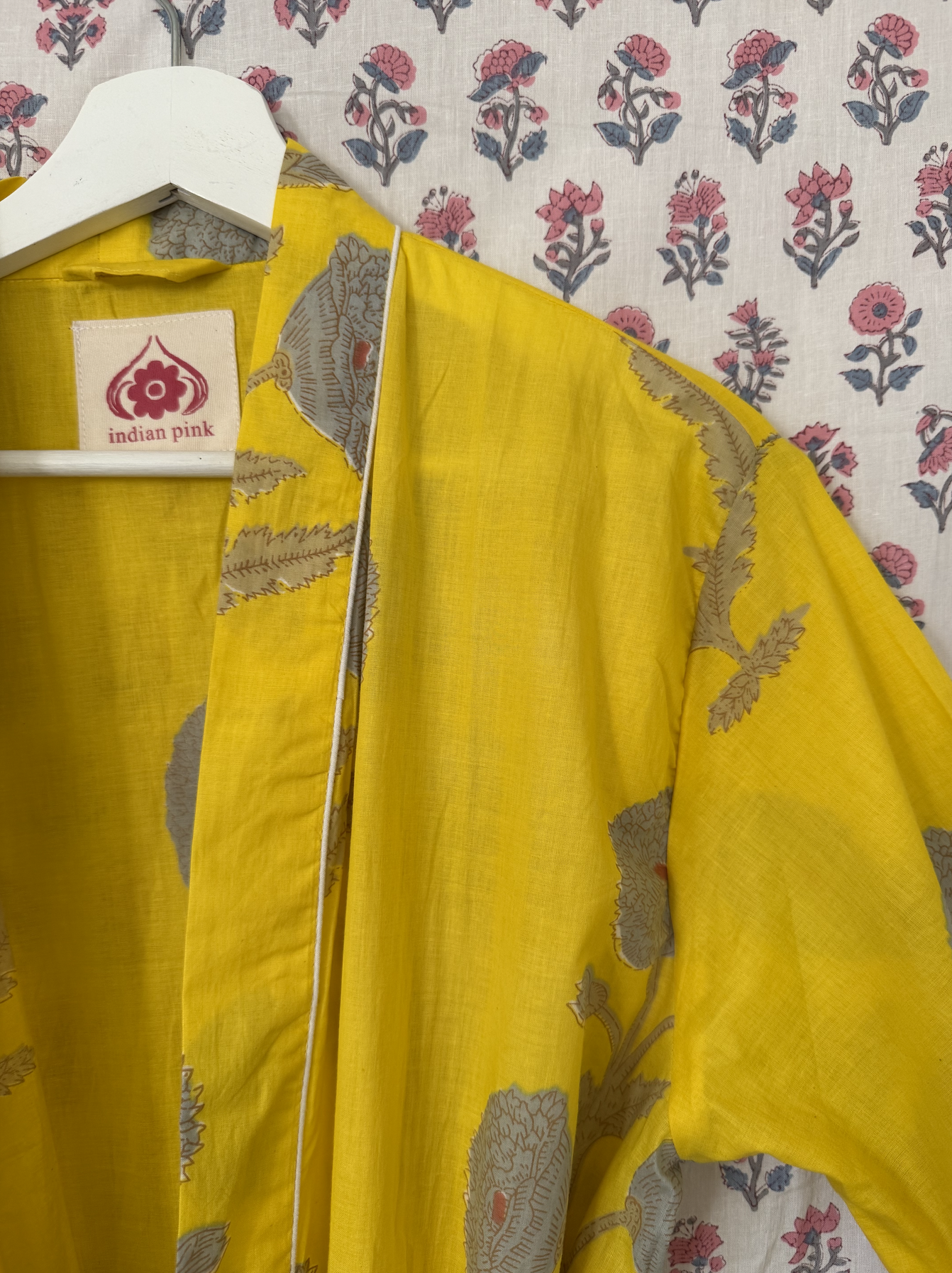 yellow poppy kimono