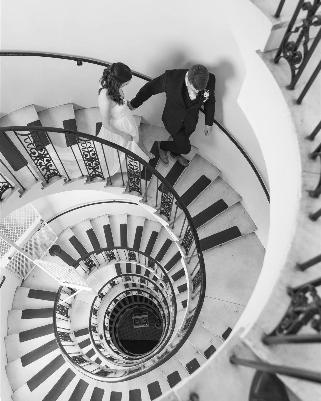 First look in the spiral stairwell. This is a wonderful and unexpected spot found at The Hampshire House in Boston, MA. 

#weddingphotographer #bostonwedding #bostonweddingphotographer #citywedding #Boston #weddingphotos #weddingalbum
