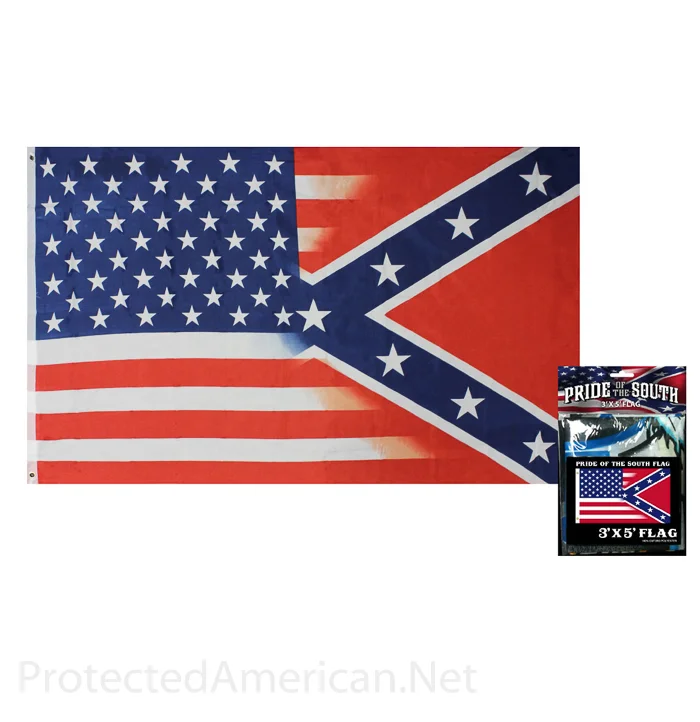 Protected American USA American and Confederate Flag
