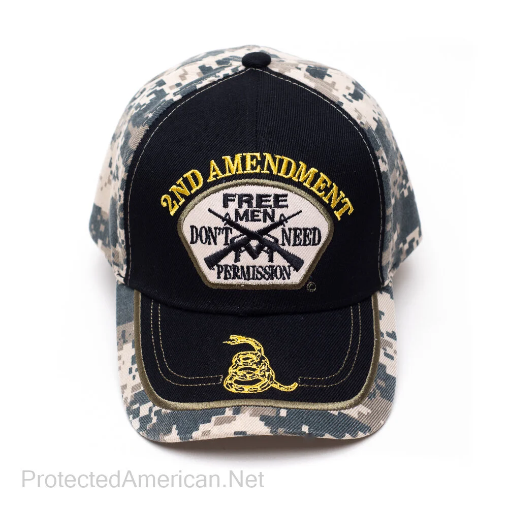 2nd Amendment Hat - Free Men Don't Need Permission - Protected American