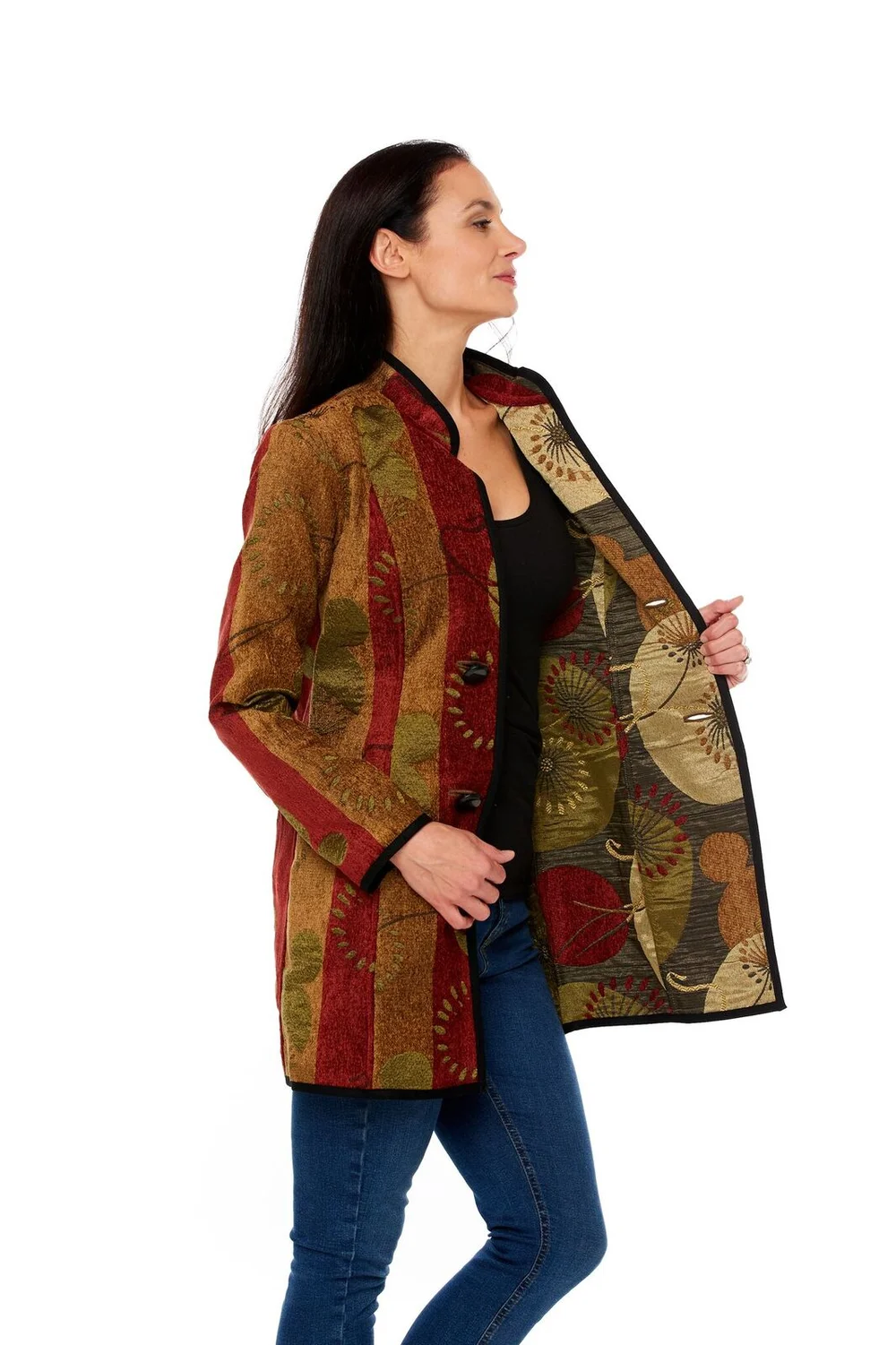 Artisan Reversible Jacket - Lily Pad Autumn Mid-Length