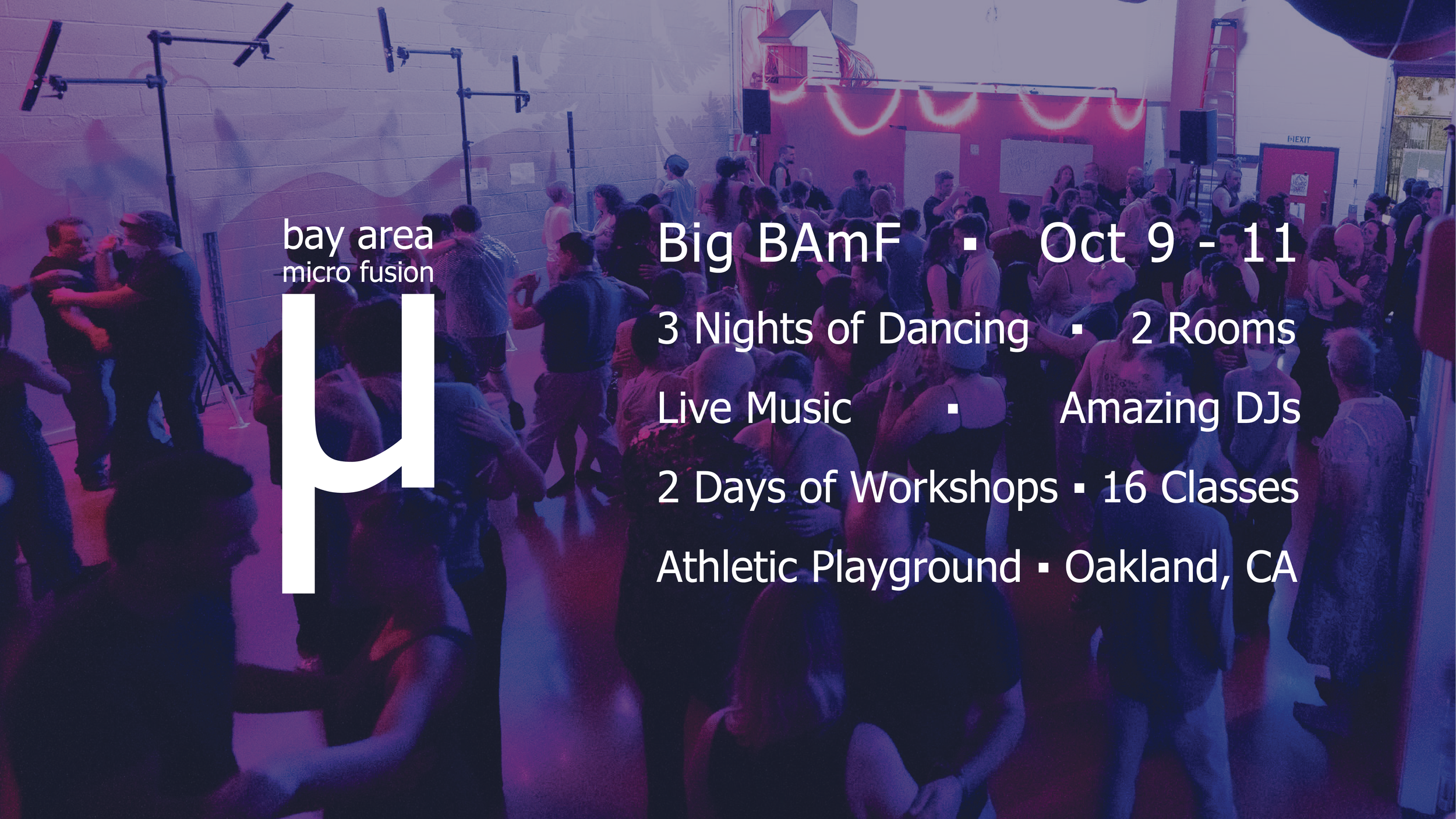 Big BAmF 2026 - 3 nights of dancing, 2 rooms, live music, amazing DJs, 2 days of workshops