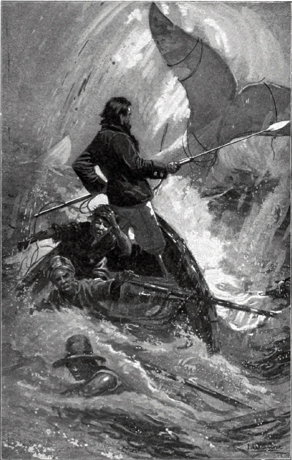 Illustration of the Final Chase from Moby Dick. Appears in the Scribner's 1901 edition of the novel. 