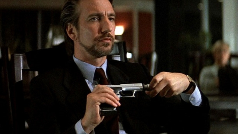 Alan Rickman as Hans Gruber.
