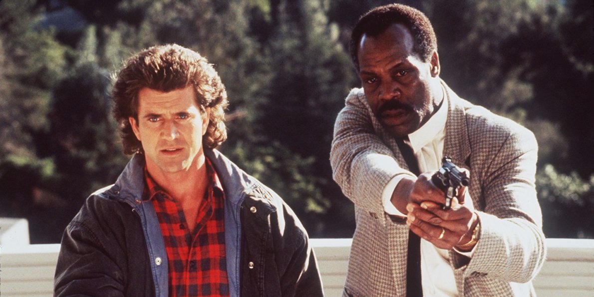Mel Gibson as Martin Riggs (Left) and Danny Glover as Roger Murtaugh (Right).
