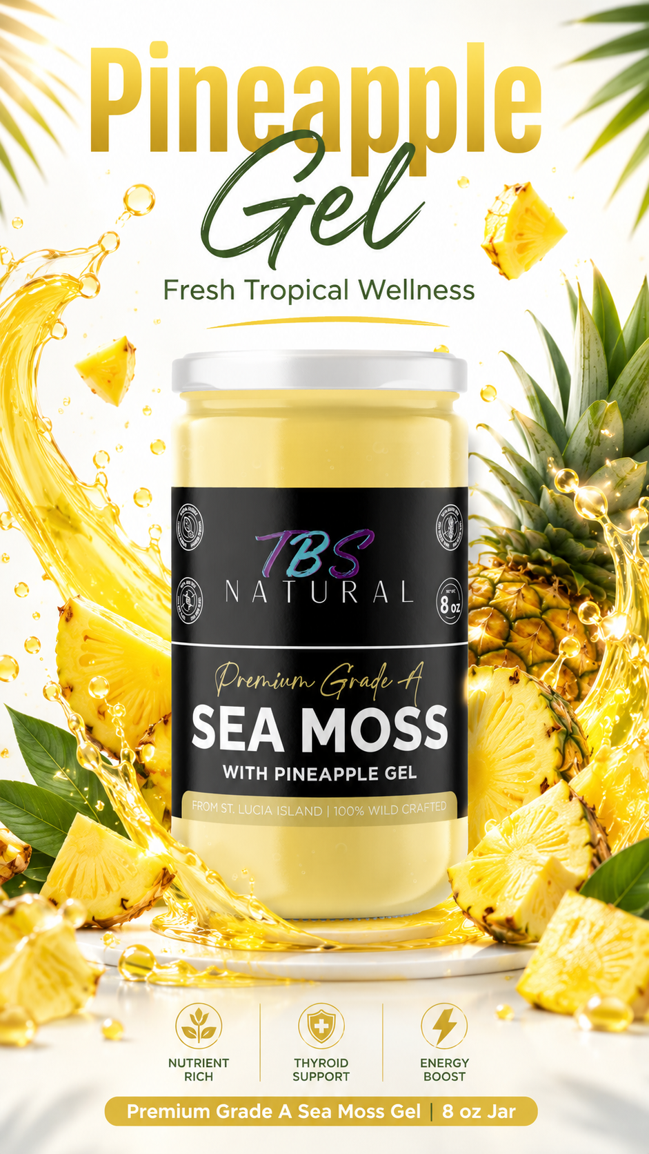 Pineapple Seamoss Gel | 8 oz Jar