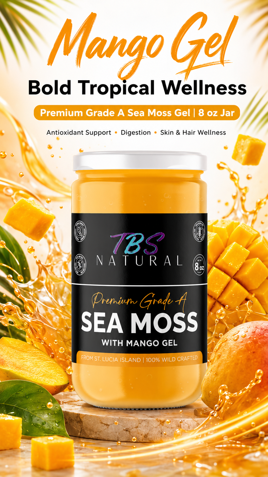 Mango Seamoss Gel | 8 oz Jar