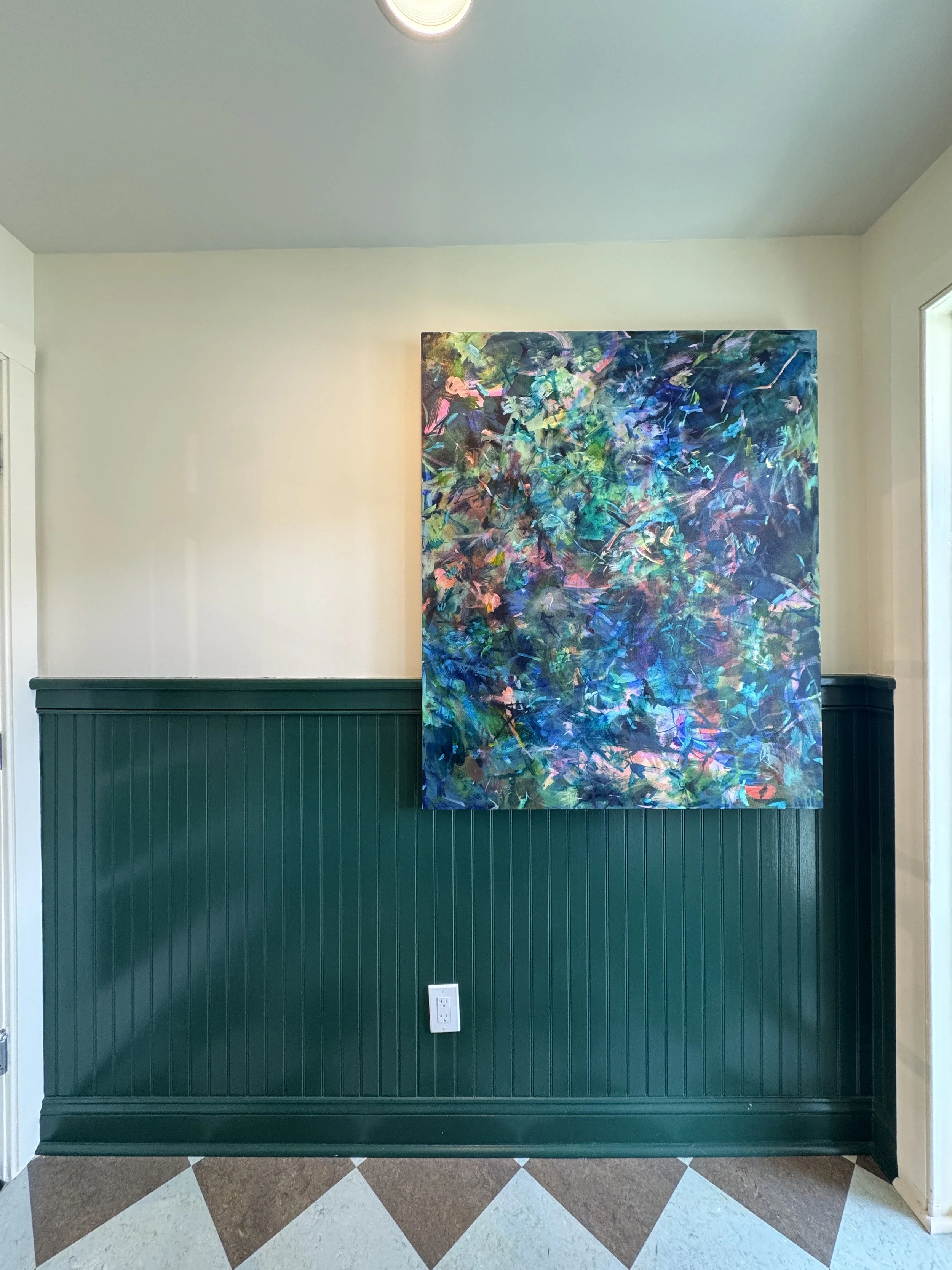  Fugue , 2024, dispersion pigment & acrylic on canvas, 48 x 39.5 inches
