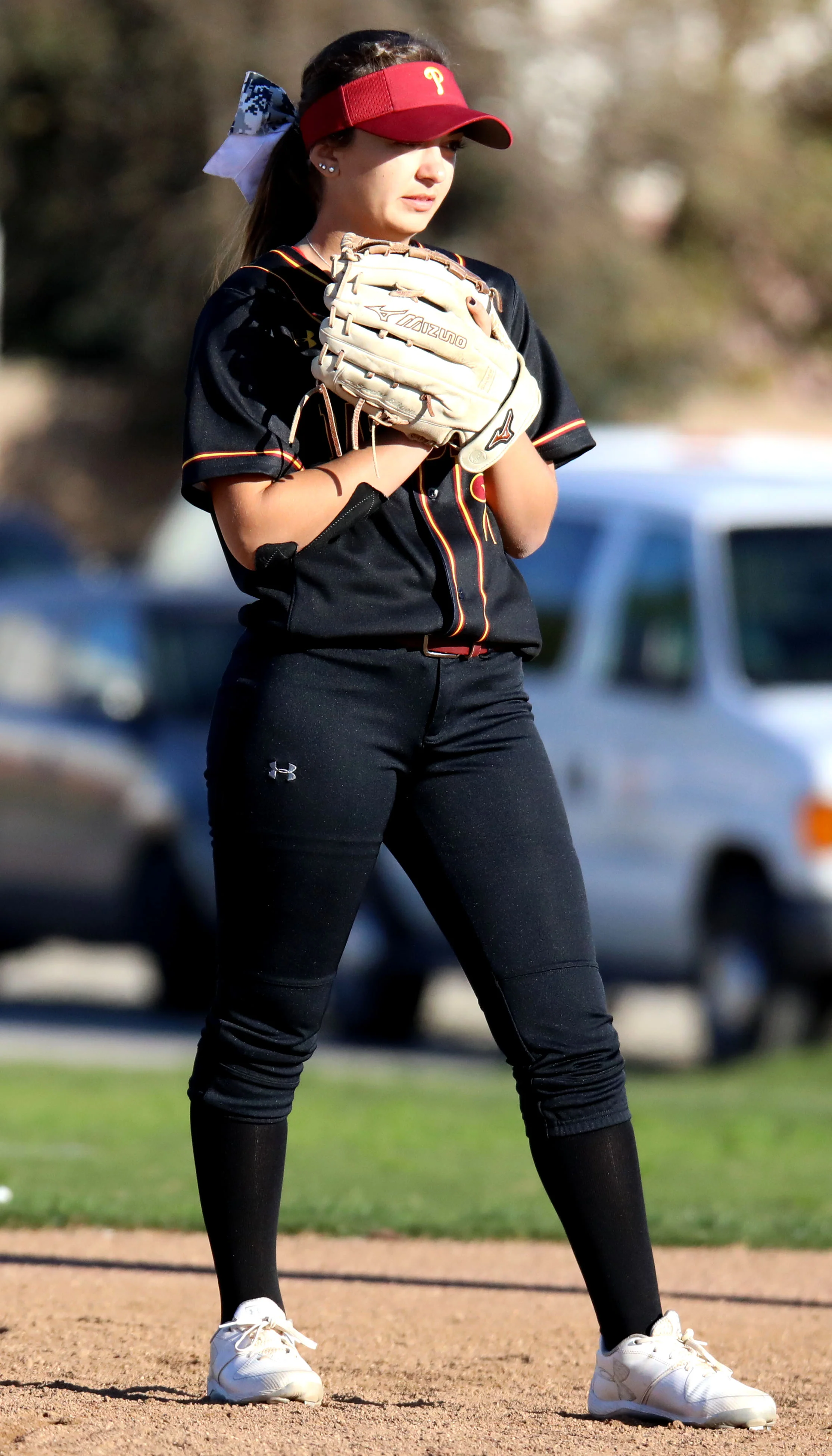 Michael Watkins/ Courier Alex Howard of Pasadena City College gets ready with the pitch during PCCs 14-0 win against El Camino College Compton Center on Thursday Feb. 24, 2017.