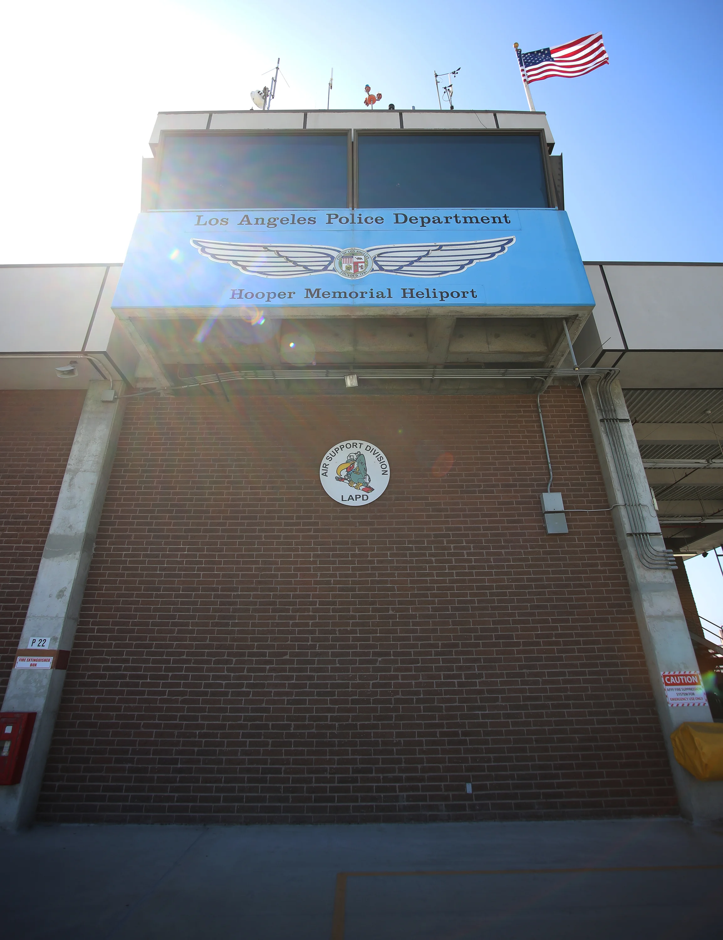Michael Watkins/ Courier The Los Angeles Police Departments Air Supports Control Tower at the Hooper Memorial Heliport on May 32, 2018 in Los Angeles Calif.