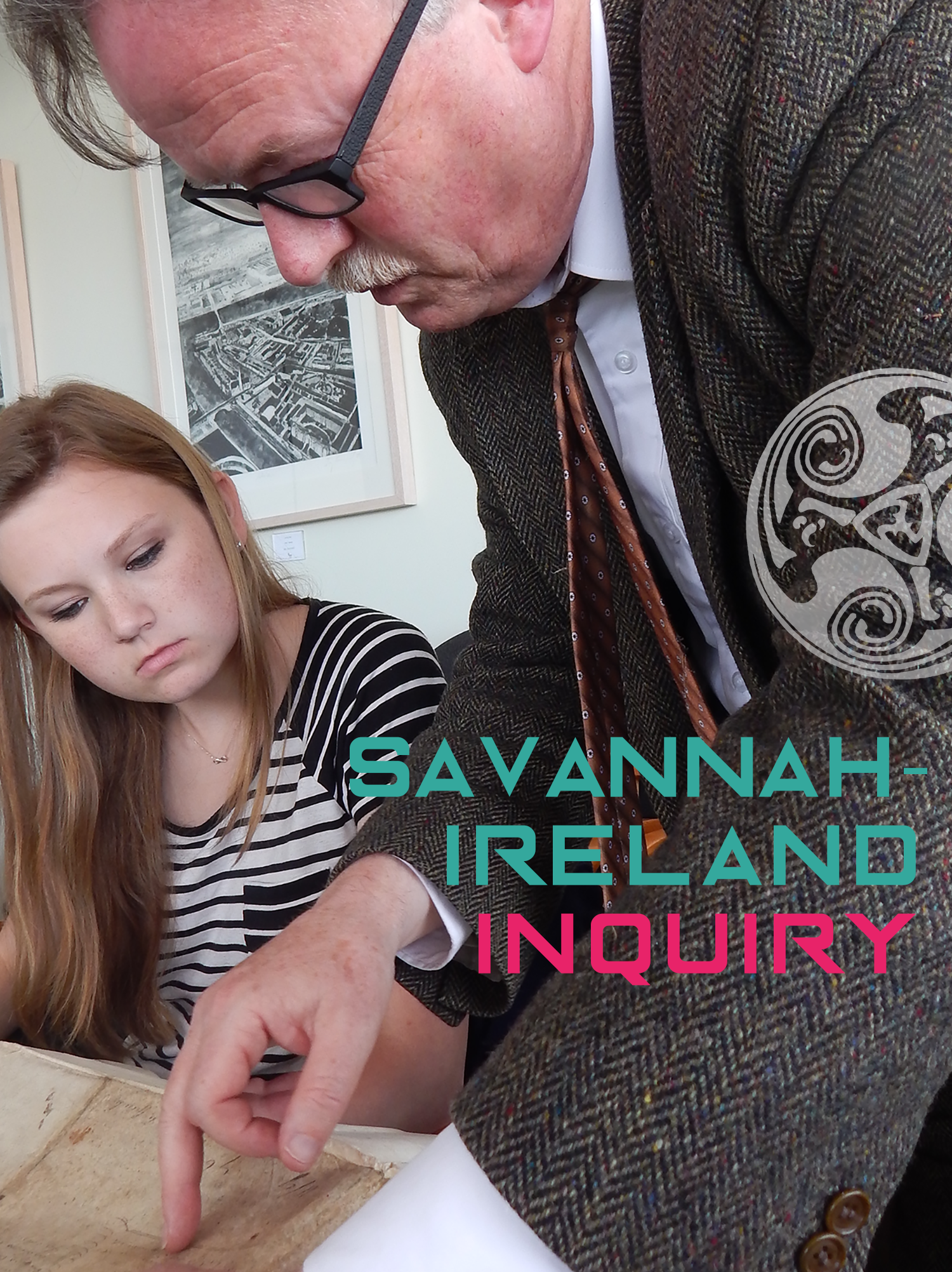 EXAMINING A SAVANNAH-RELATED DOCUMENT FROM 1846, GEORGIA SOUTHERN UNDERGRADUATE KAYLA ALLEN CONSULTS WITH DR. BRIAN DONNELLY, SENIOR ARCHIVIST AT THE NATIONAL ARCHIVES OF IRELAND, DUBLIN