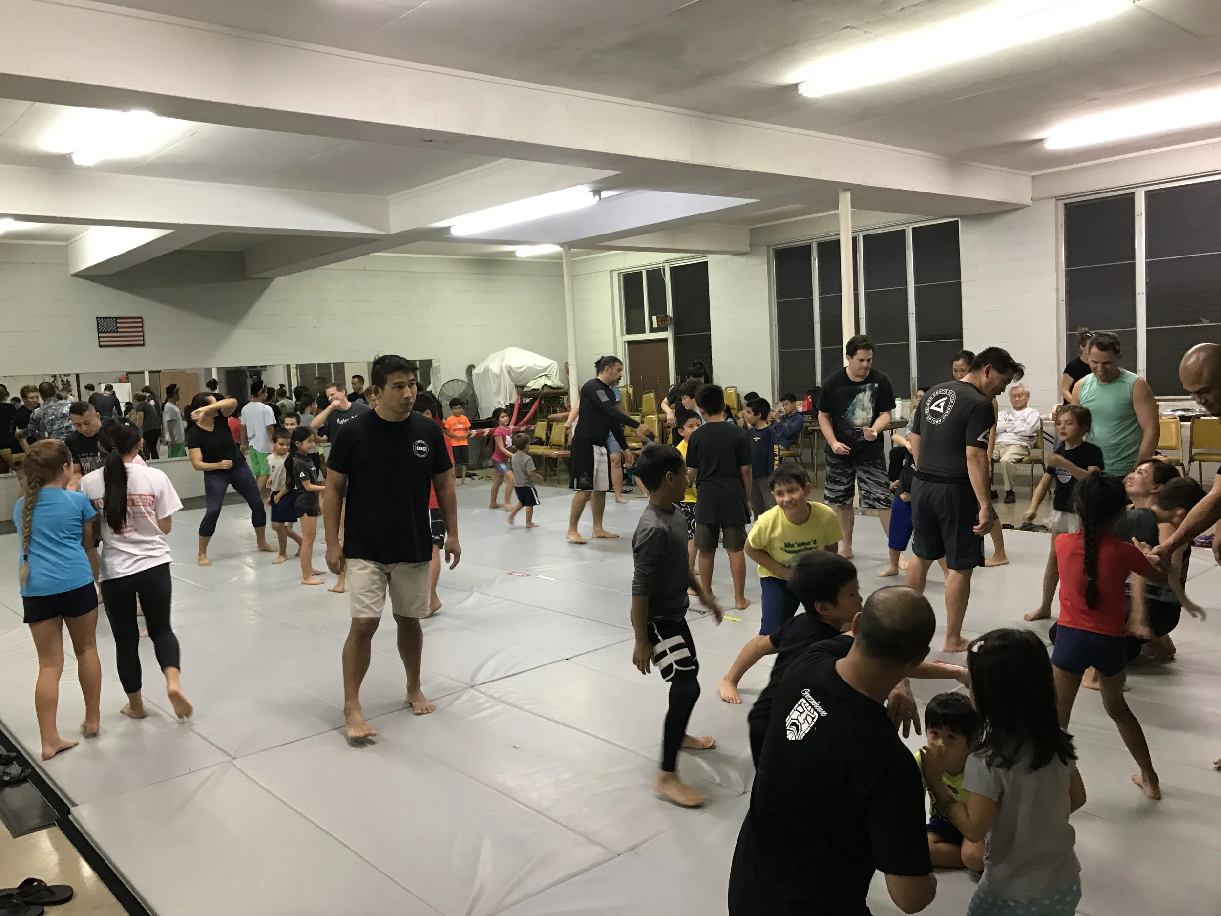 Drilling some self-defense techniques.