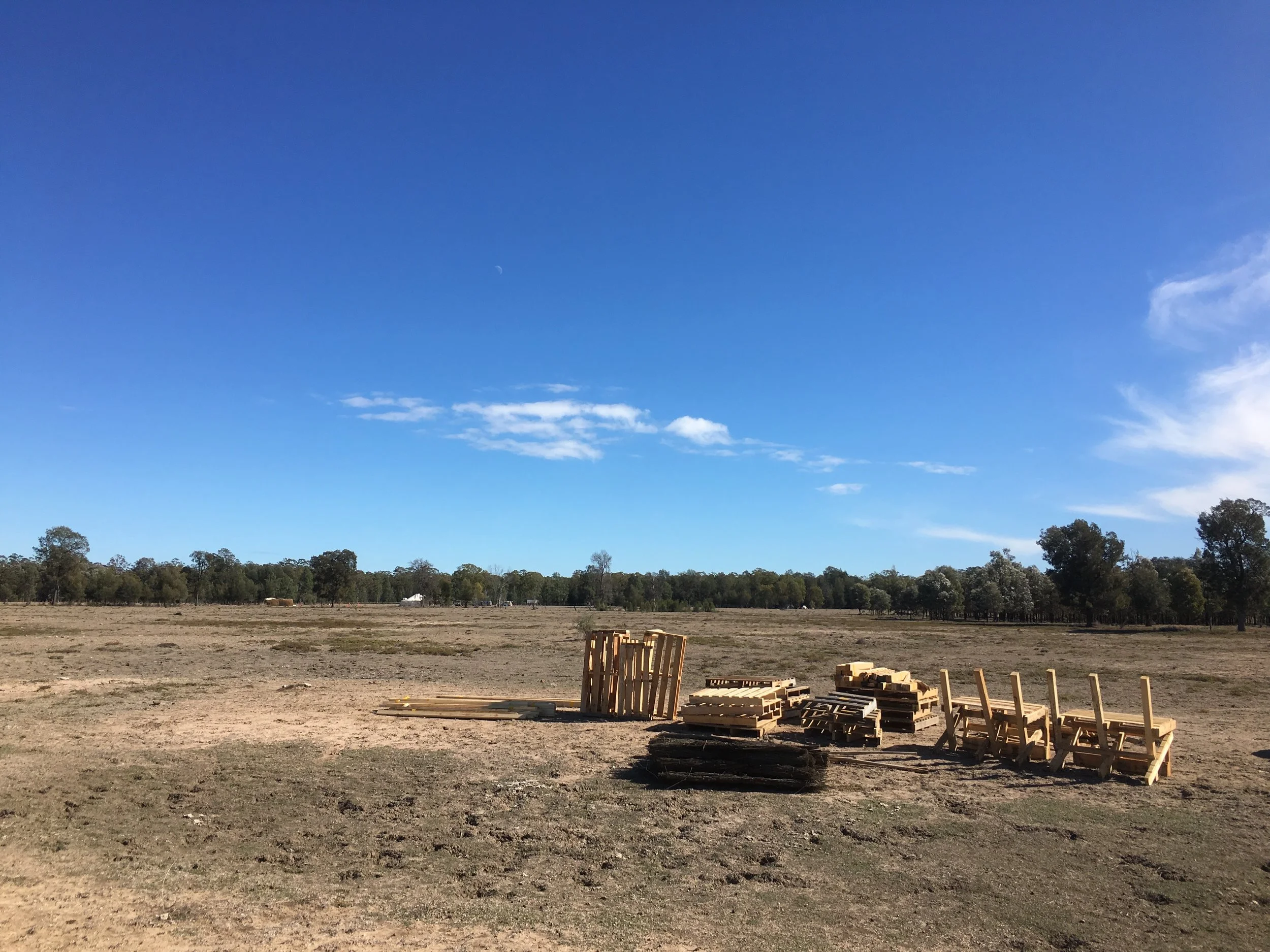 It’s a long walk back to camp if you’ve forgotten your tool bag - the view back towards the crew compound from the Effigy site (300m away). Keeping builds on schedule is an ongoing challenge - a couple of forgetful moments due to dehydration and fatigue and the short Winter days can very easily slip away.