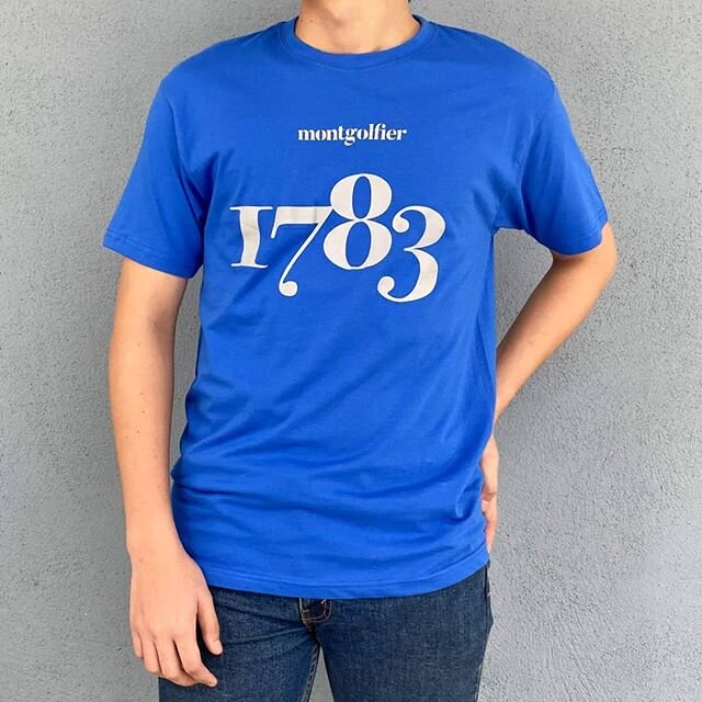 Montgolfier Short Sleeve T-shirt .  Product description : .  Material : Round neck 100% cotton 
Weight : 165gsm
Printing : silkscreen  Colour : Blue  Price : RM 15.00 .  Items with confirmed payment will be shipped within 3 business days
.
Purchase l