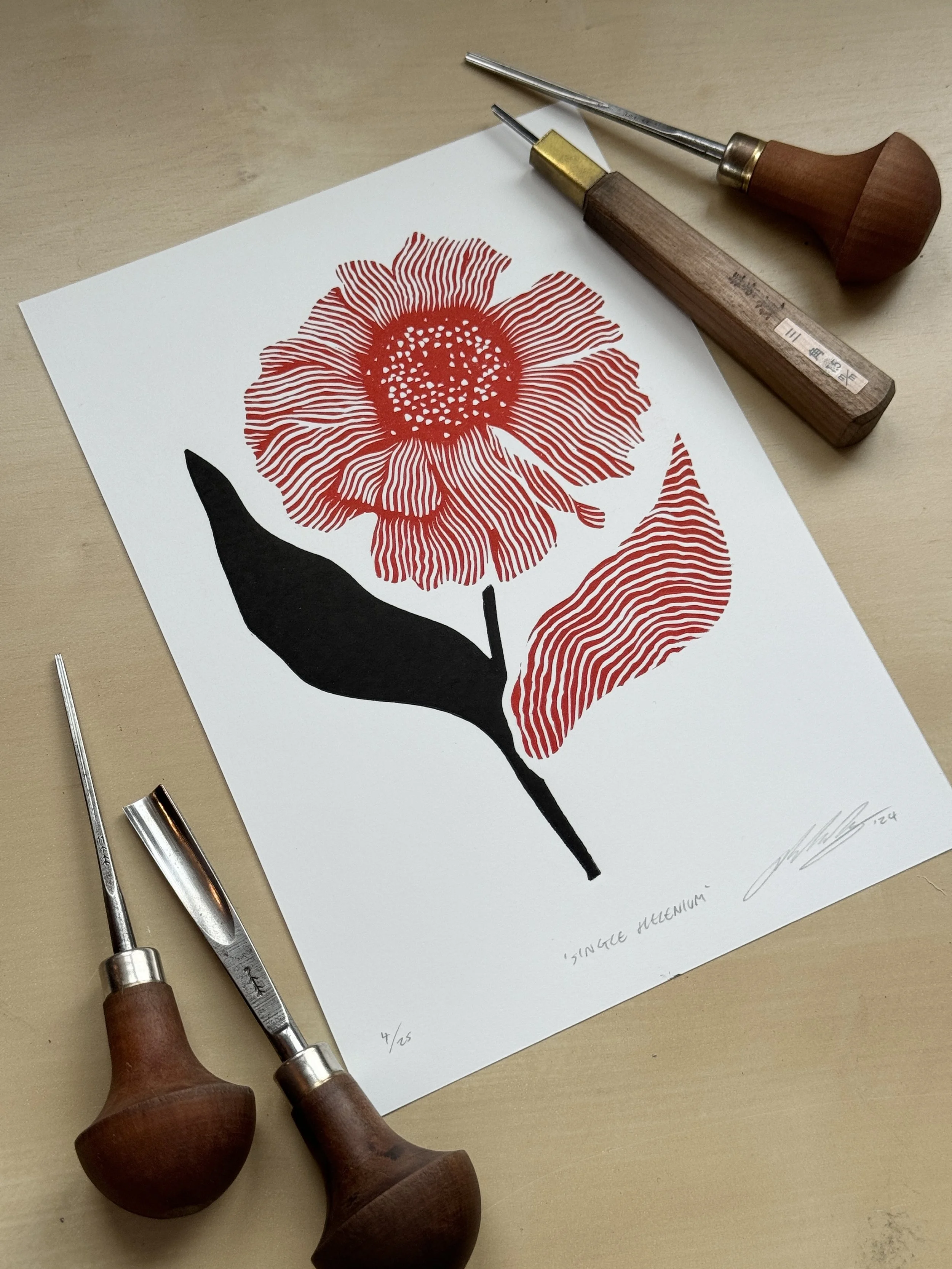 JIGSAW 2-COLOUR LINO PRINTING