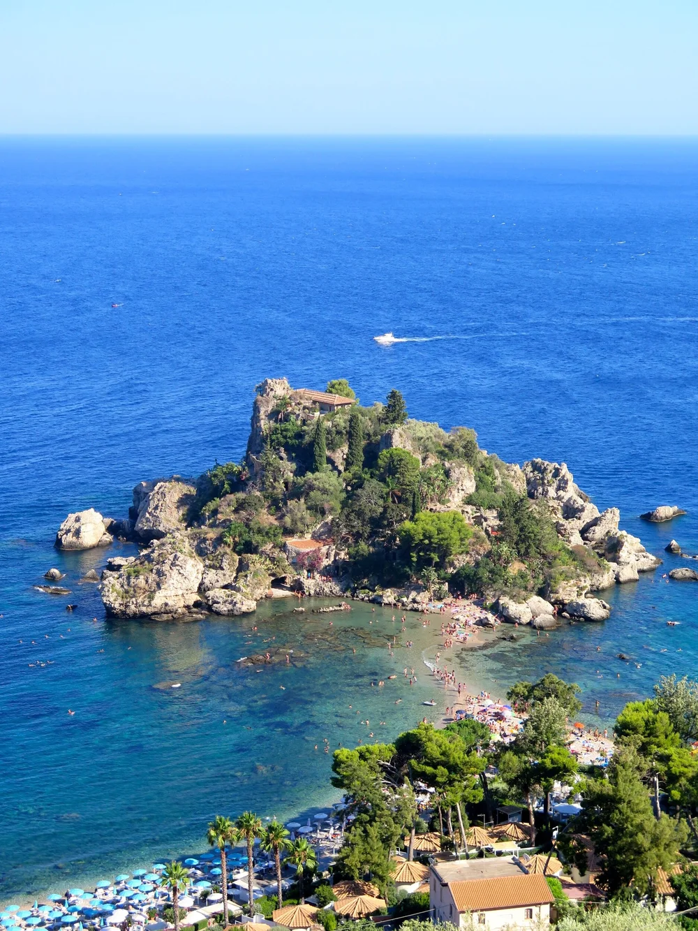  View of Taormina Beach from above 