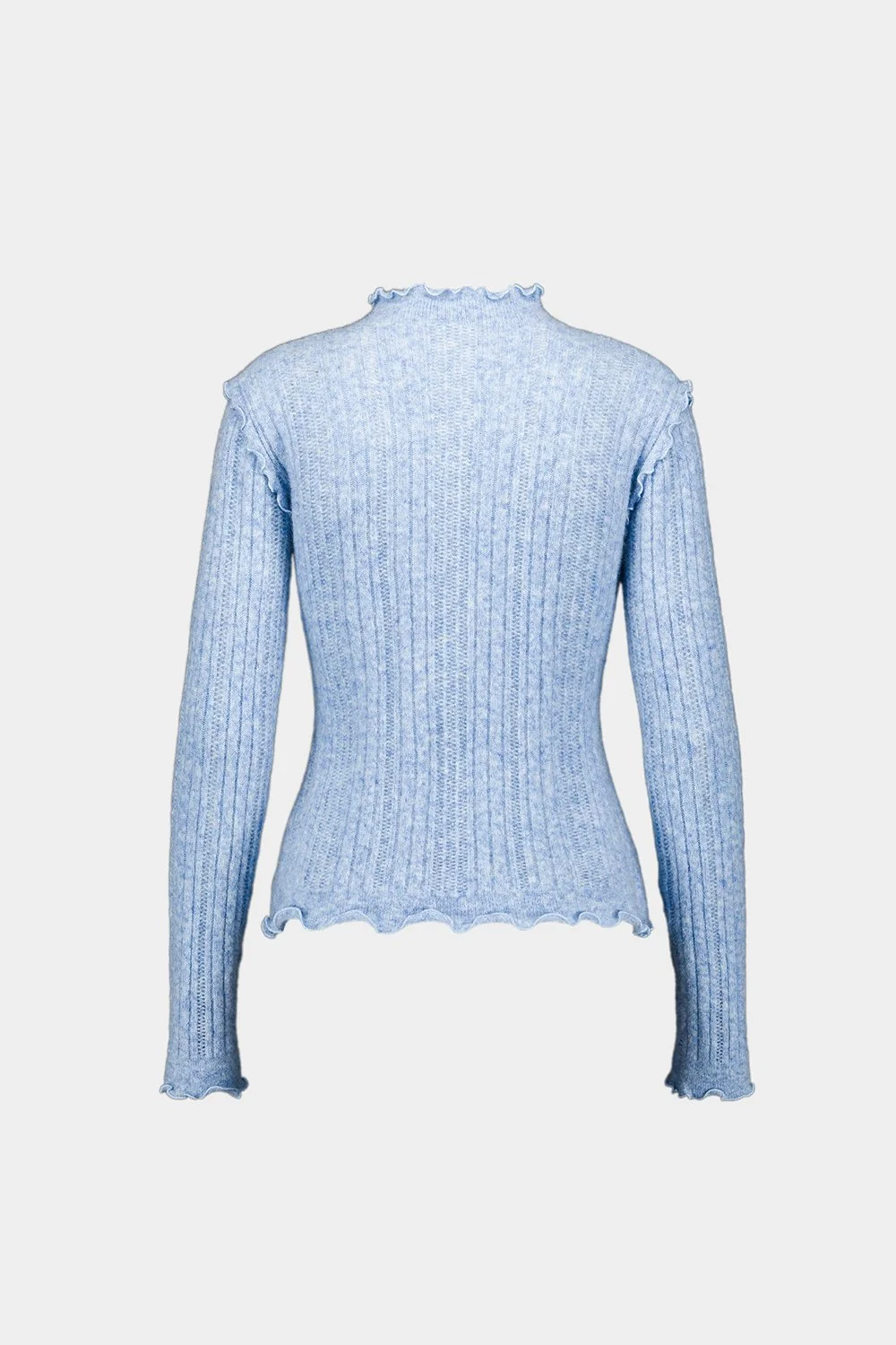 SAEMDI Ice Blue Frill Knit
