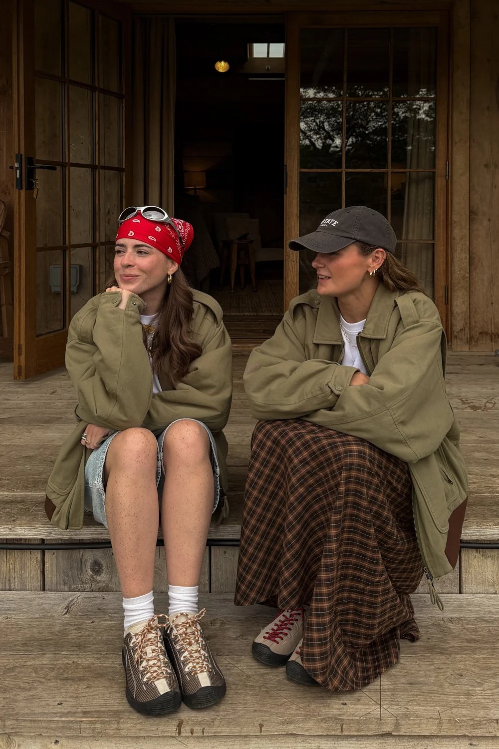 @iamcharlotteolivia & @immillieholmes in House of Sunny MA1 Cruise Jacket
