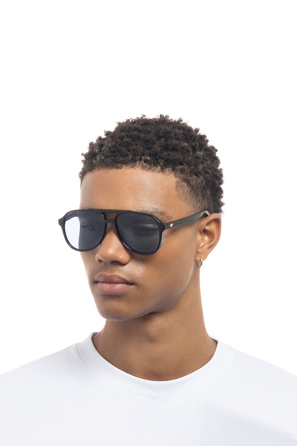 Le Specs Tragic Magic Sunglasses - Black - Navy Mono