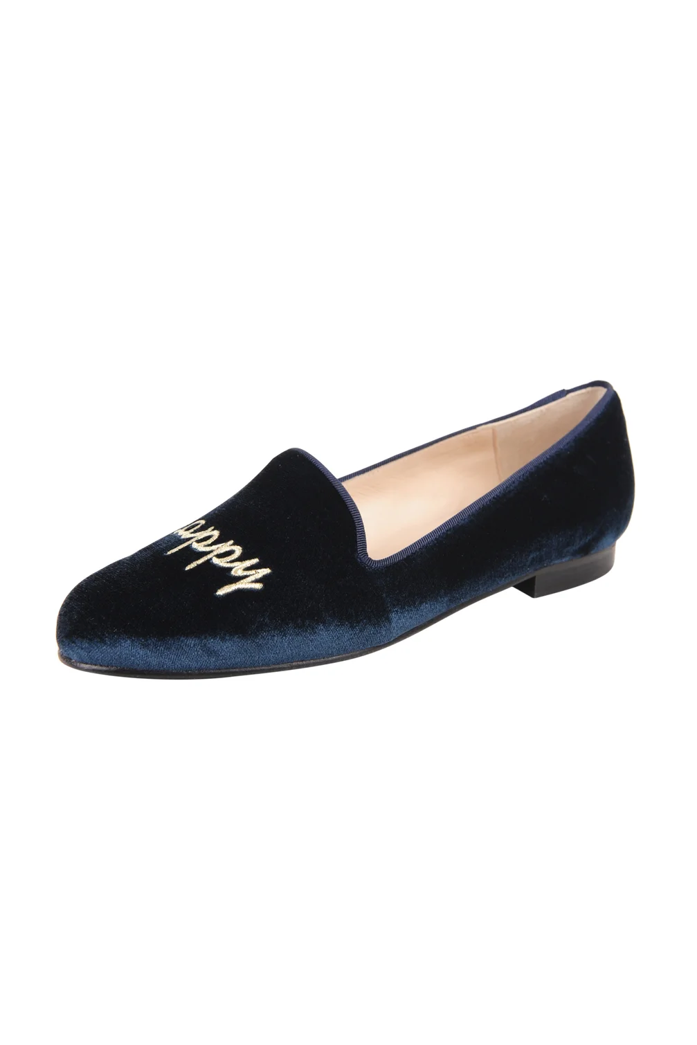 Jon Josef Gatsby Bee Happy Smoking Slippers - Blue Velvet