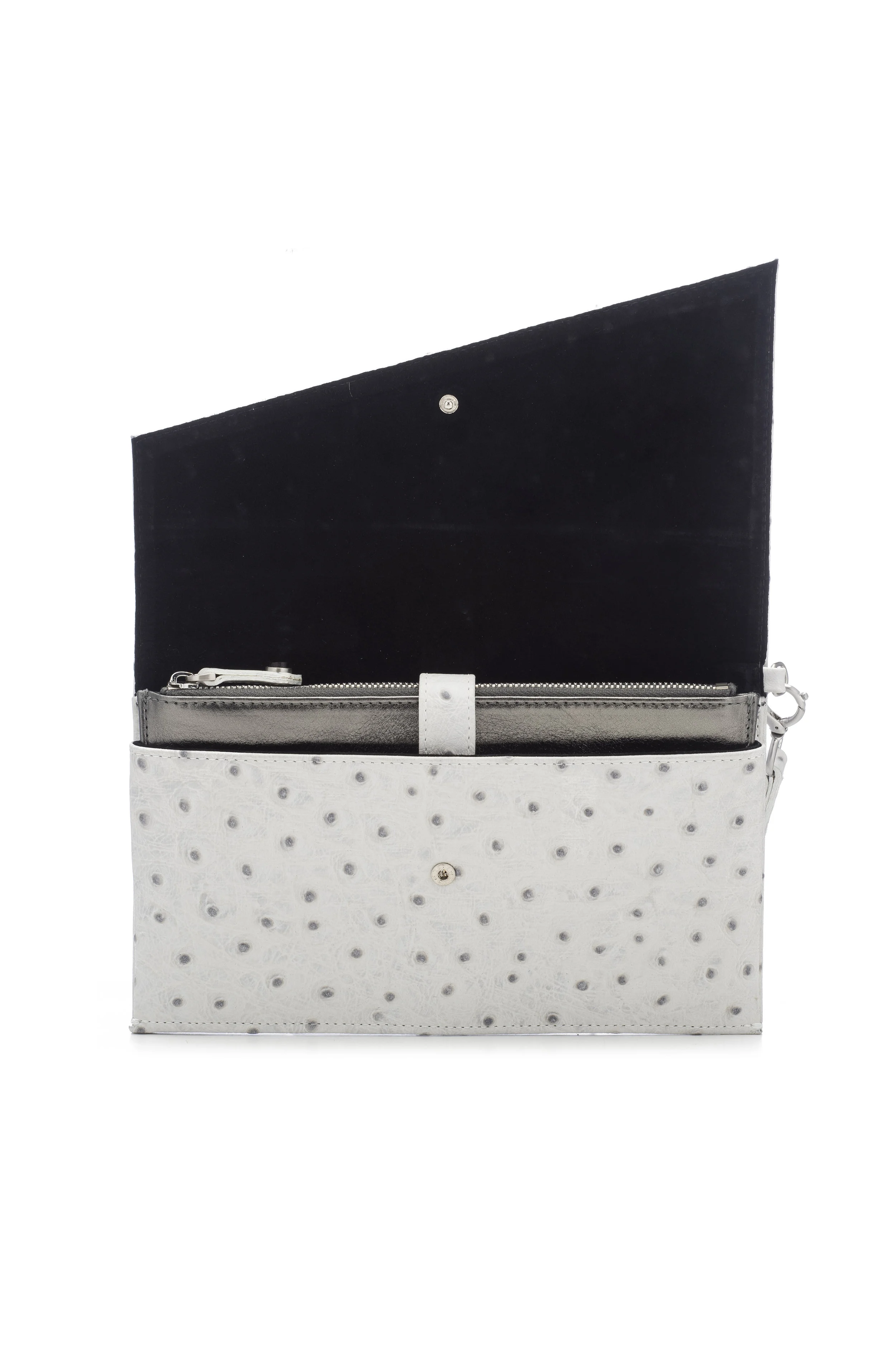 August The Chelsea Clutch - Ice Ostrich