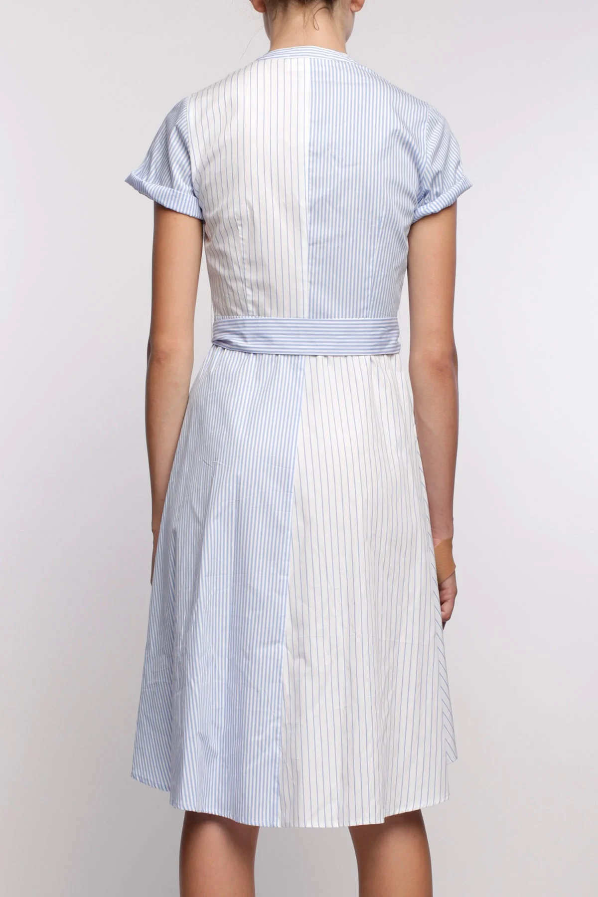 Line & Dot Fdiel Stripe Wrap Dress