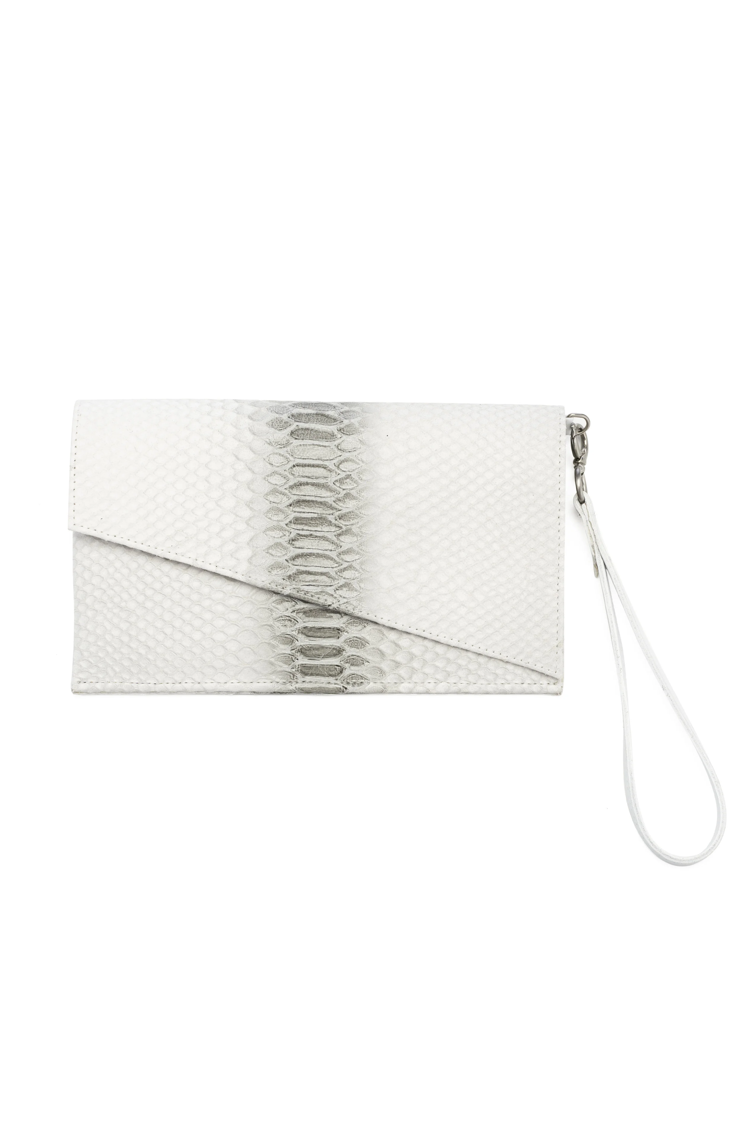 August The Chelsea Clutch - Cemento Ombre Snake