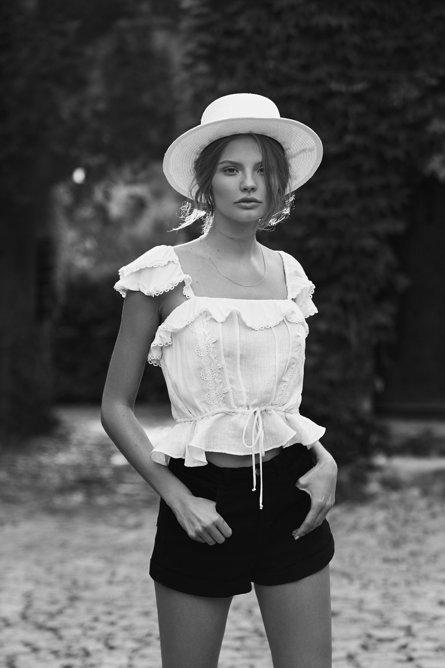 For Love & Lemons Crema Silk Blouse