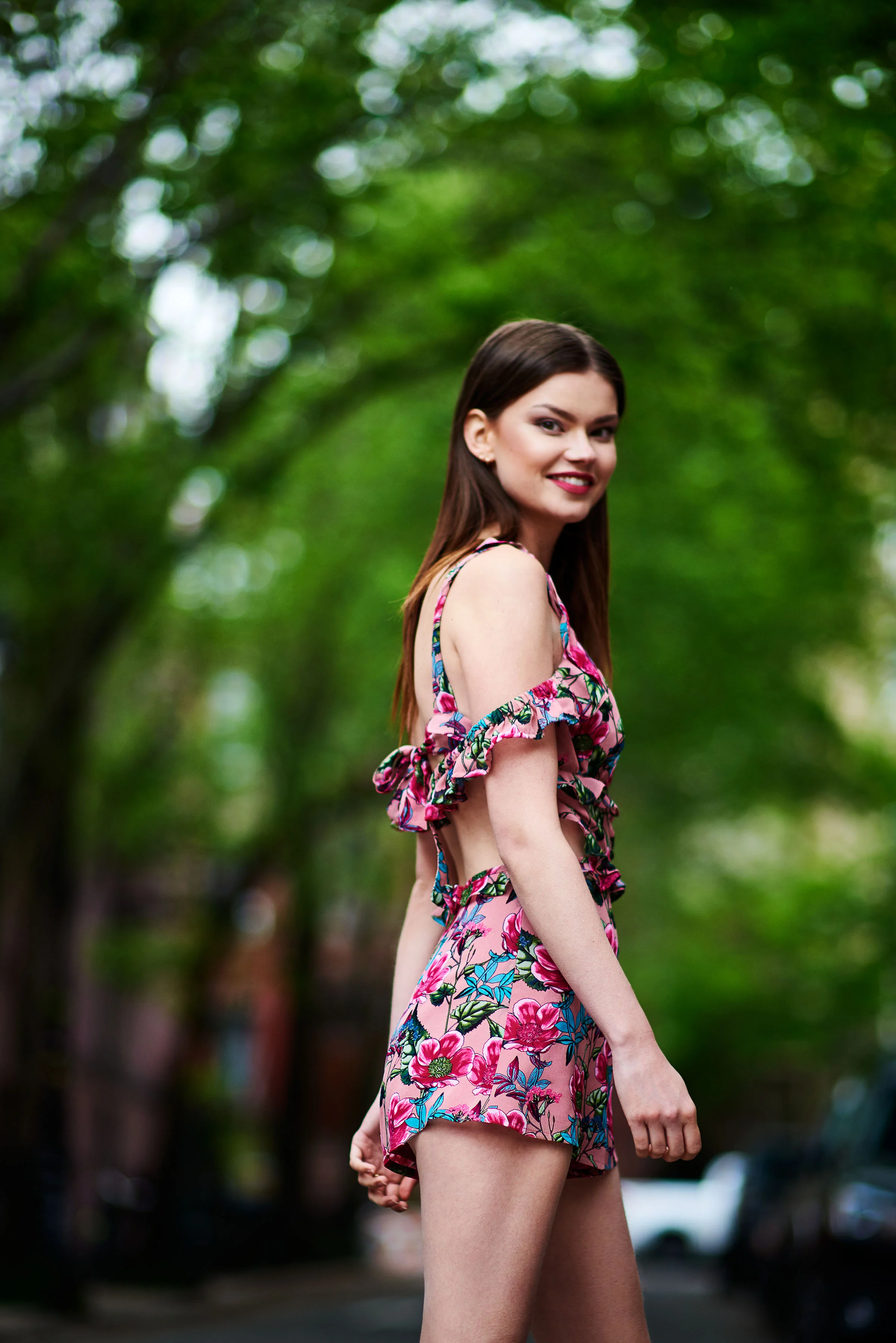 For Love & Lemons Churro Floral Romper