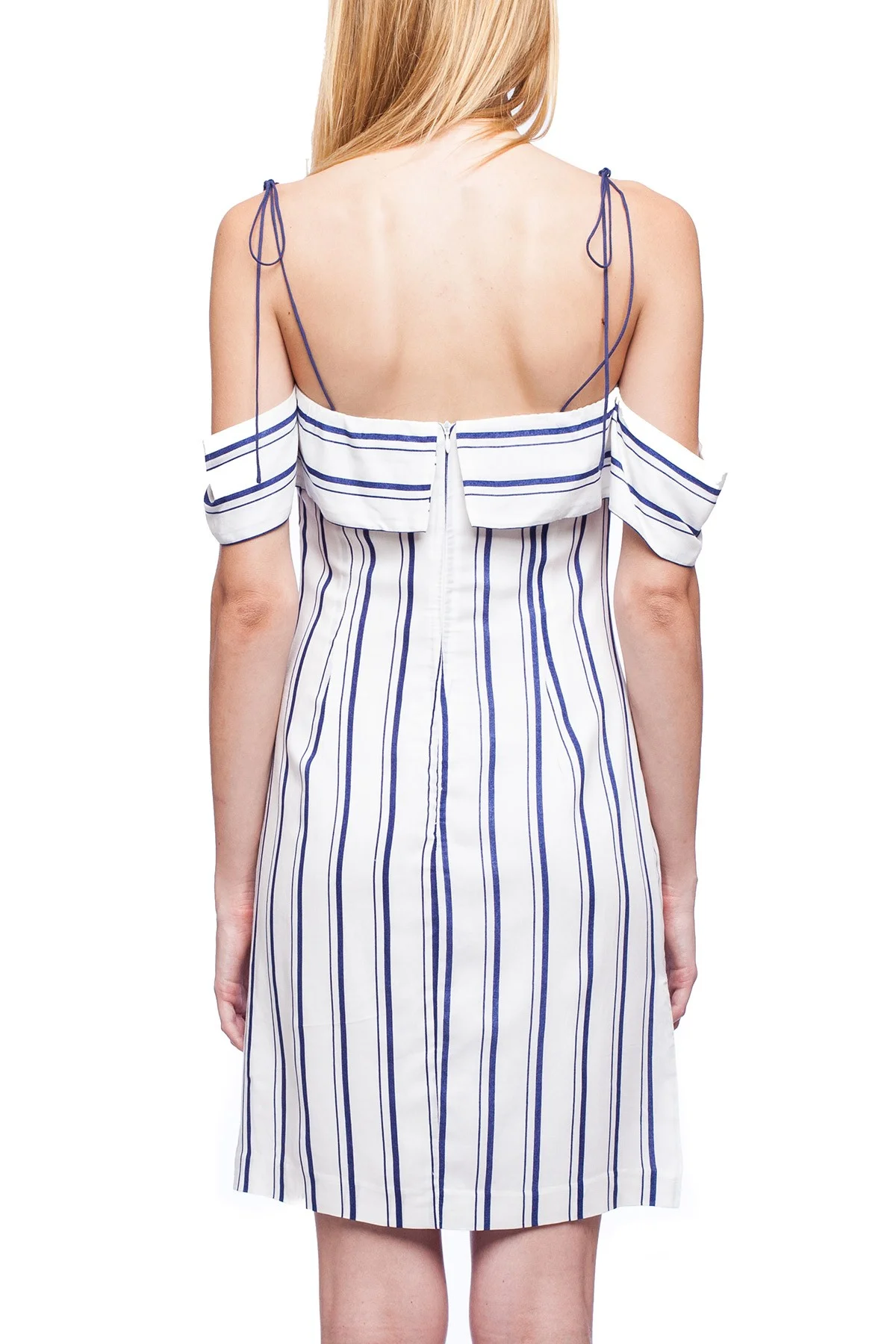 Line & Dot Gavin Stripe Off The Shoulder Dress