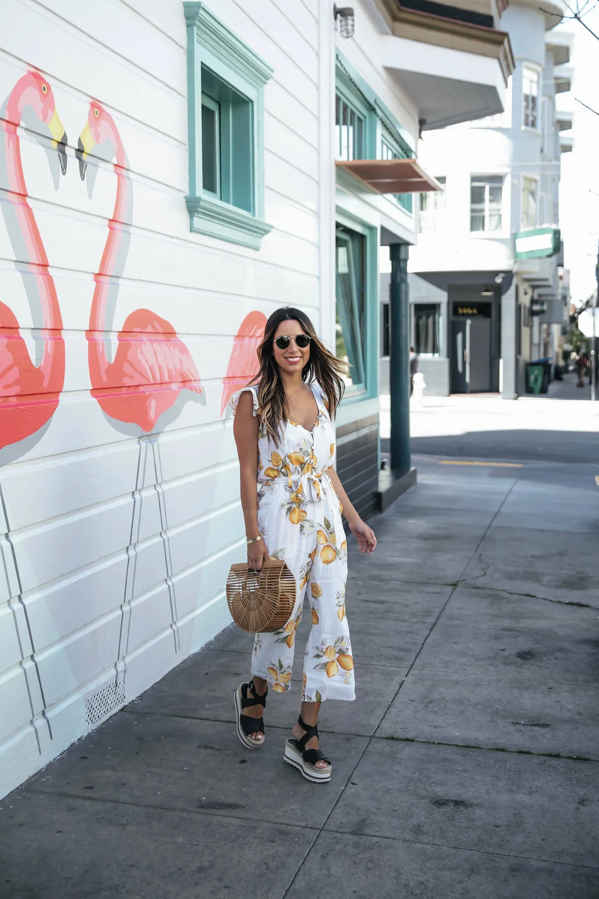 Ariana Lauren of @arianalauren in For Love & Lemons Limonada Onesie