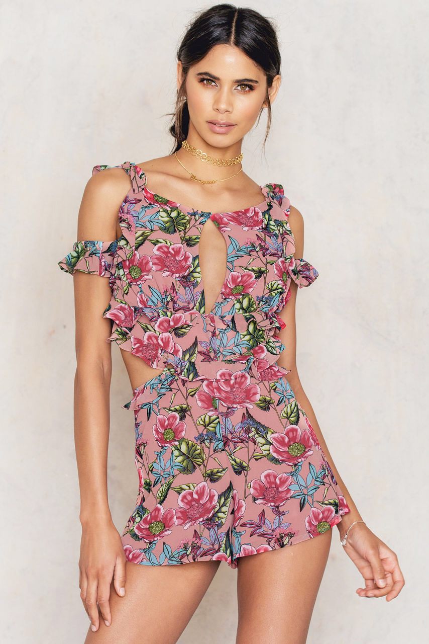 For Love & Lemons Churro Floral Romper